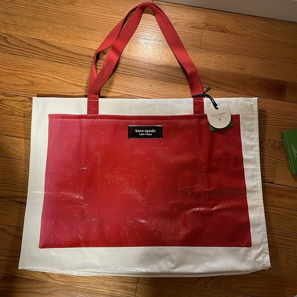 Kate Spade x target Red iconic handbag Stylish reusable Tote Bag nwt - Picture 3 of 4
